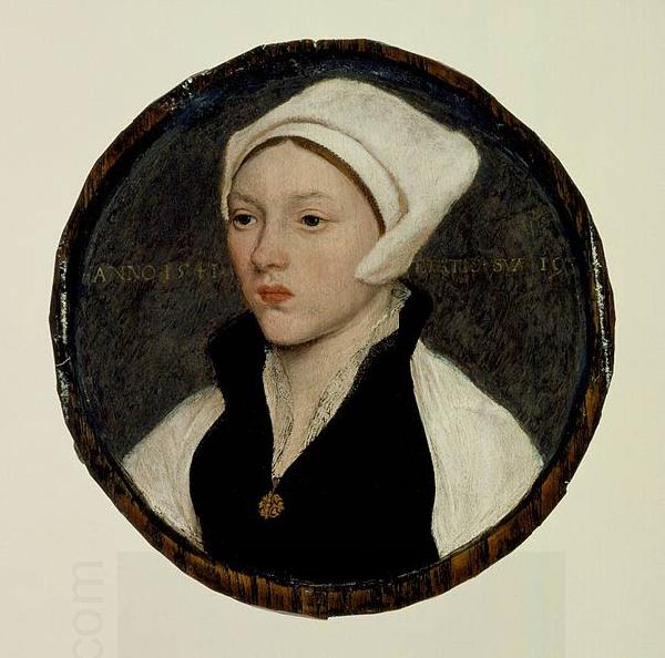 Hans holbein the younger Portrait of a Young Woman with a White Coif China oil painting art
